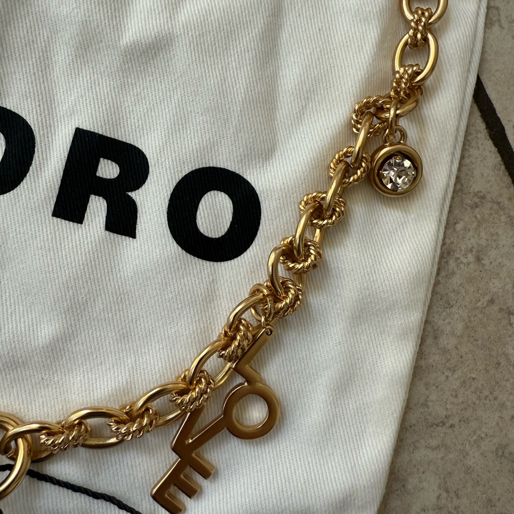 SANDRO siren gold nautical sea charm chain belt - Picture 5 of 7